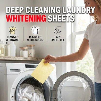 Laundry Whitening Deep Clean Sheets | Fix Yellowed Dingy Clothes