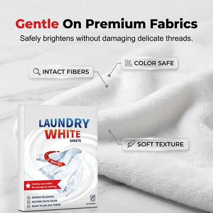 Laundry Whitening Deep Clean Sheets | Fix Yellowed Dingy Clothes
