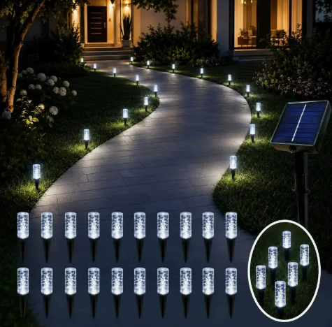 🔥 Limited 50% OFF 🔥 Solar Pathway Lights Outdoor Crystal Bubble