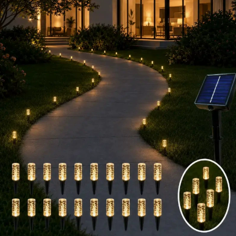 🔥 Limited 50% OFF 🔥 Solar Pathway Lights Outdoor Crystal Bubble