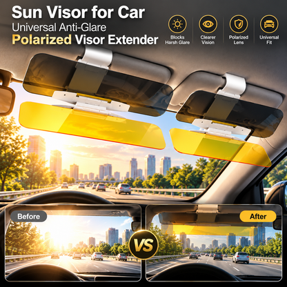 🚗Sun Visor for Car Universal Anti-Glare Polarized Visor Extender