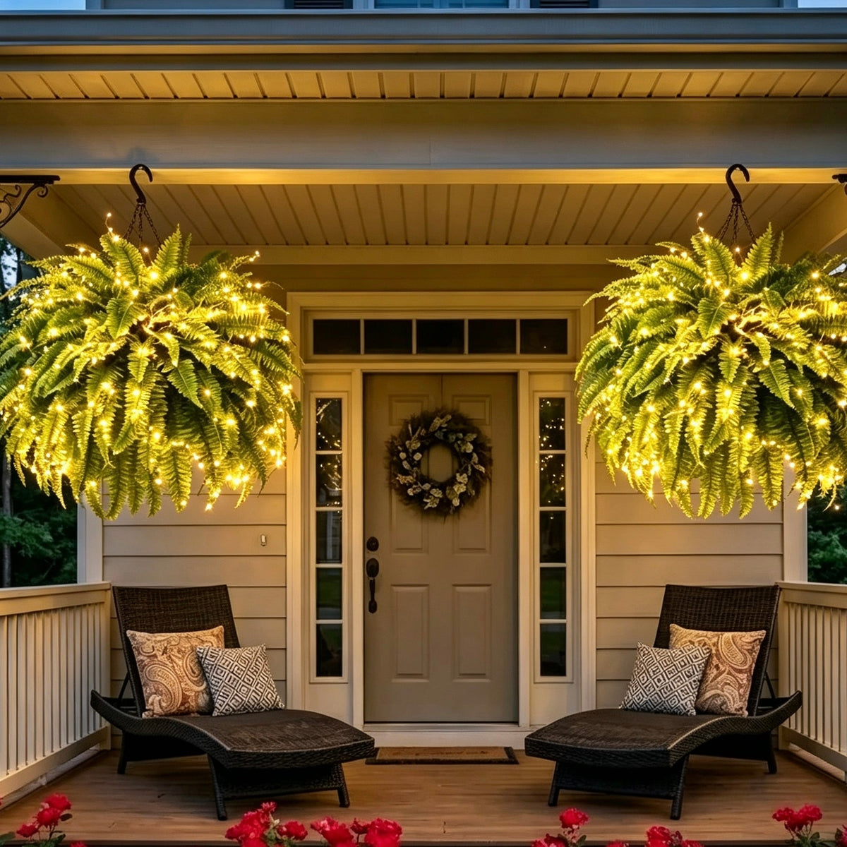 Glowing Boston Ferns with Lights – Zero Watering, Zero Maintenance